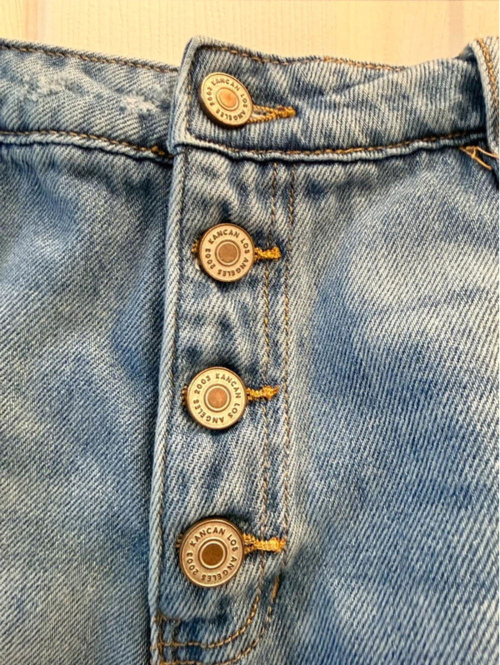 KanCan shorts Jean size 13/30 buttons cut off - Picture 5 of 7
